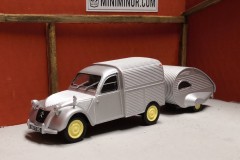 Citroën 2CV AZU e caravan Ailette - Eligor - scala 1/43