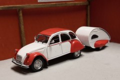 Citroën 2CV Dolly e caravan Ailette - Eligor - scala 1/43