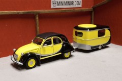 Citroën 2CV Charleston e caravan Eriba Puck -Eligor - scala 1/43